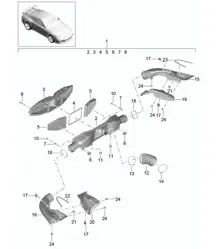 Air filter (Model: A176,DGGB,DNS,DGG) 991 GT3 RS 4.0L 2014-21