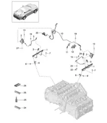 Brandstofopvangleiding 991 R/GT3/RS 2014-21