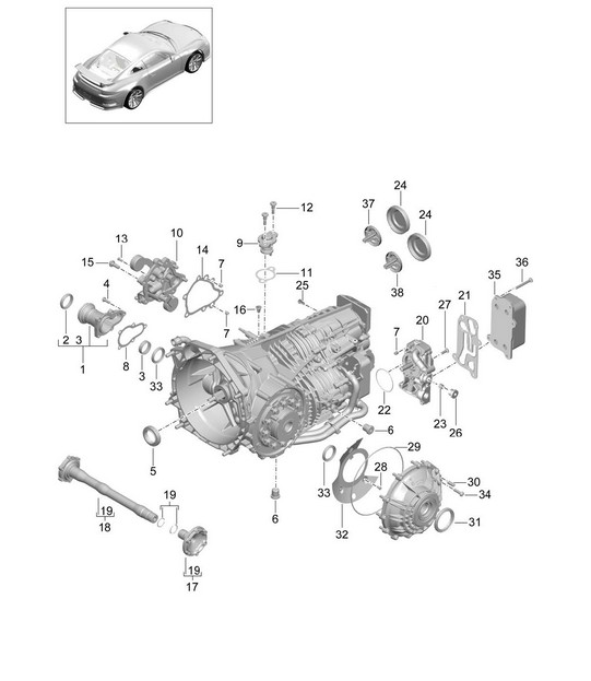 Caja de cambios manual / Piezas individuales - G9190+, PR:486 - 991 R/GT3/RS 2014-21