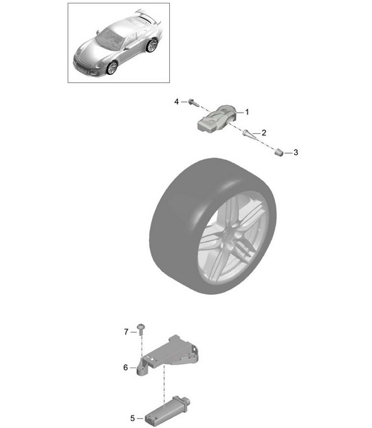 Bandenspanningscontrolesysteem 991 GT3/RS 2018>>