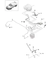 Conduite de frein / Face avant 991 GT3/RS 2018>>