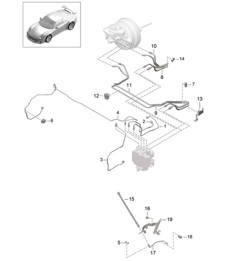 Brake line / Front end 991 GT3/RS  2018>>
