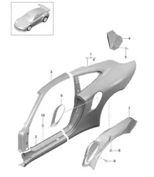 Side part - Outer - 991 GT3 RS 2014-21