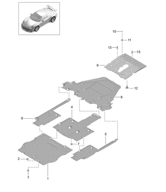 Bas de caisse / Garnitures 991 GT3 / GT3 RS 2014-21