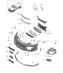 Paraurti anteriore/Spoiler 991 GT3 2014-17