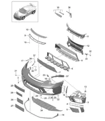 Paraurti anteriore/Spoiler 991 GT3 (2a generazione) 2018>>