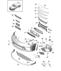 Voorbumper / Spoiler 991 GT3 II RS 2018>>