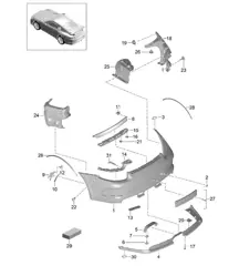 Achterbumper 991 GT3 2014-17