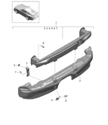 Heckstoßstangenträger 991 GT3 2018>>