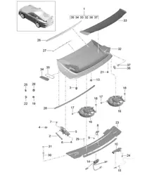 Achterspoiler 991 GT3 2014-17
