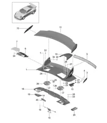 Heckdeckel / Heckspoiler 991 GT3 2018>>