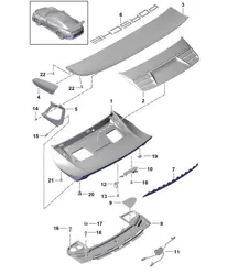 Achterklep / Achterspoiler / Accessoires 991 GT3 RS (2e generatie) 2018>>