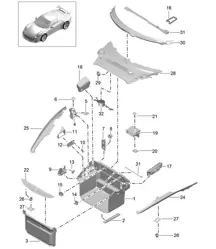 Rivestimento vano bagagli 991 GT3 2014-21