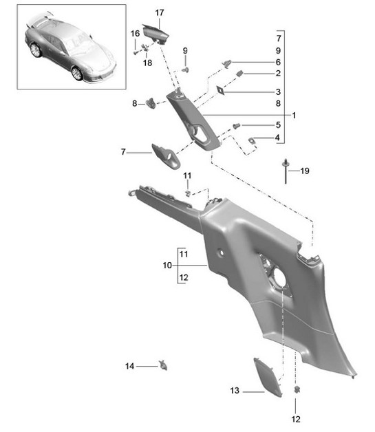 Diagram 807-021 Porsche Cayman 718C (982C) 2017>> Body