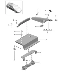 Rivestimenti montante C - POSTERIORE - 991 GT3 2014-21