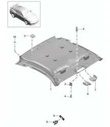 Moldura de techo 991 GT3 2014-17