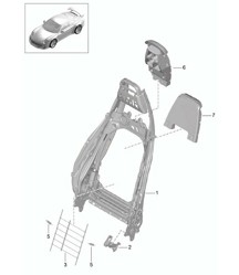 Telaio schienale / sedile sportivo Plus / Accessori 991 GT3 2014-21