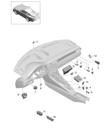 Switch / Control panel / Air conditioning 991 R/GT3/RS 2014-21