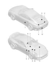 Signs / notices 991 Turbo / GT2 RS 2014-20