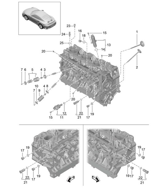 Culata / Accesorios / Valvulas 991 Turbo / GT2 RS 2014-20