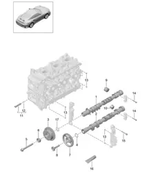 Arbre à cames / Poussoir hydraulique / Boitier de réglage arbre à cames 991 Turbo / GT2 RS 2014-20