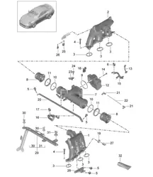 Ansaugluftverteiler / Drosselklappenadapter 991 Turbo / GT2 RS 2014-20