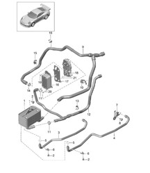 - PDK - Boîte de vitesse / échangeur / pipe huile / pipe eau - CG180 - 991 GT2 RS 2014-20
