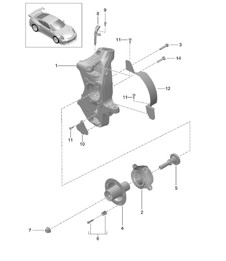 Wheel carrier / Wheel hub - PR:D97 - 991 GT2 RS 2014-20