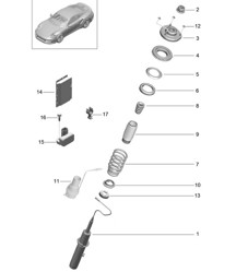 Suspension / Shock absorber strut 991 Turbo 2017>>