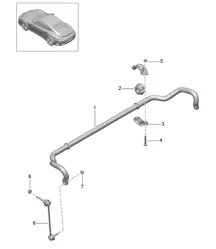 Anti-roll bar - PR:475 - 991 Turbo >>2016
