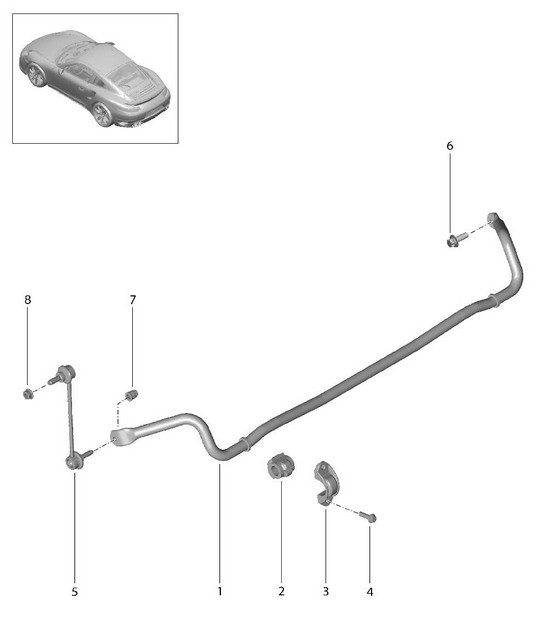 Barra stabilizzatrice - PR:475 PASM - 991 Turbo >>2016