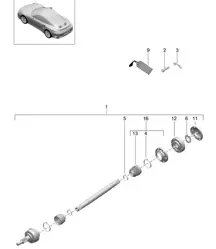 Drive shaft / Wheel hub 991 Turbo 2017>>