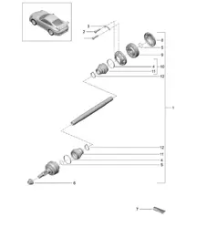 Semiasse - PR:D97 - 991 GT2 RS 2014-20