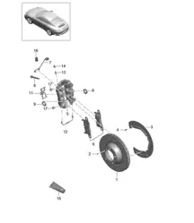 Disc brake / Rear axle 991 Turbo  >> 2016