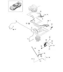 Brake lines / Front end - PR:D97 - 991 GT2 RS 2014-20