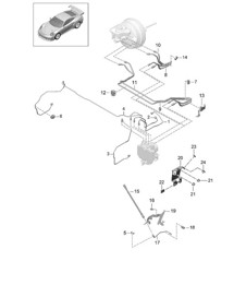 Brake lines / Front end - PR:D97 - 991 GT2 RS 2014-20