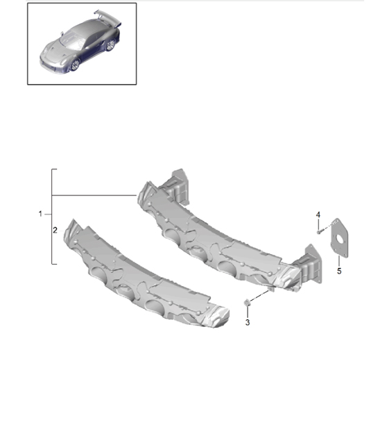 Support de pare-chocs - Avant - 991 GT2 RS 2014-20