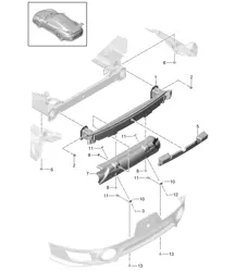 Stoßstangenträger - HINTEN - 991 GT2 RS 2014-20