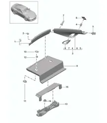Rivestimenti montante posteriore, Posteriore - COUPE - 991 Turbo >>2016