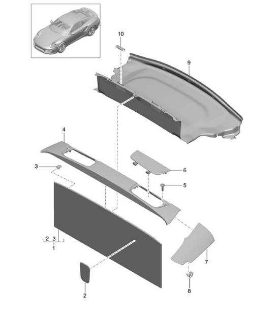 Diagram 807-035 Porsche 970.1 Panamera GTS V8 4.8L 2011-13 Body
