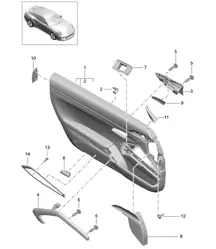 Door panel / Accessories / Trim / Carbon (PR:XWC,981) - 2nd GEN. - 991 Turbo 2017>>