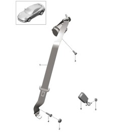 Three-point safety belt - Rear - 991 Turbo 2015>>