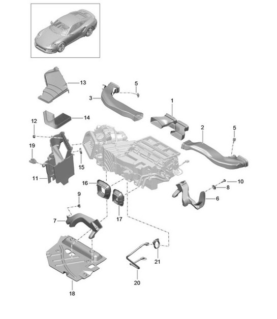 Diagram 813-005 Porsche 996 C4 3.4L 1997-08/01 Carrosserie