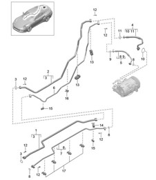 Refrigerant circuit / Underbody and Rear end 991 Turbo >>2016