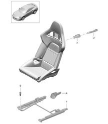 Sedile avvolgente / Pieghevole (completo) 991 Turbo / GT2 RS 2017>>