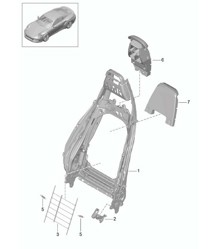 Cadre de dossier / Siège sport Plus / Accessoires 991 Turbo >>2016
