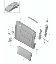 Emergency seat backrest / Accessories - COUPE - 991 Turbo >>2016