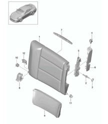 Emergency seat backrest / Accessories - COUPE - 991 Turbo >>2016