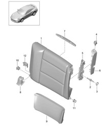 Emergency seat backrest / Accessories - COUPE - 991 Turbo / GT2 RS 2017>>