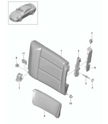 Emergency seat backrest / Accessories - CABRIO - 991 Turbo >>2016